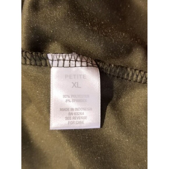 Women's Green Top Blouse Size Petite XL Green Velour Westport 1962 Party Event - Picture 5 of 5